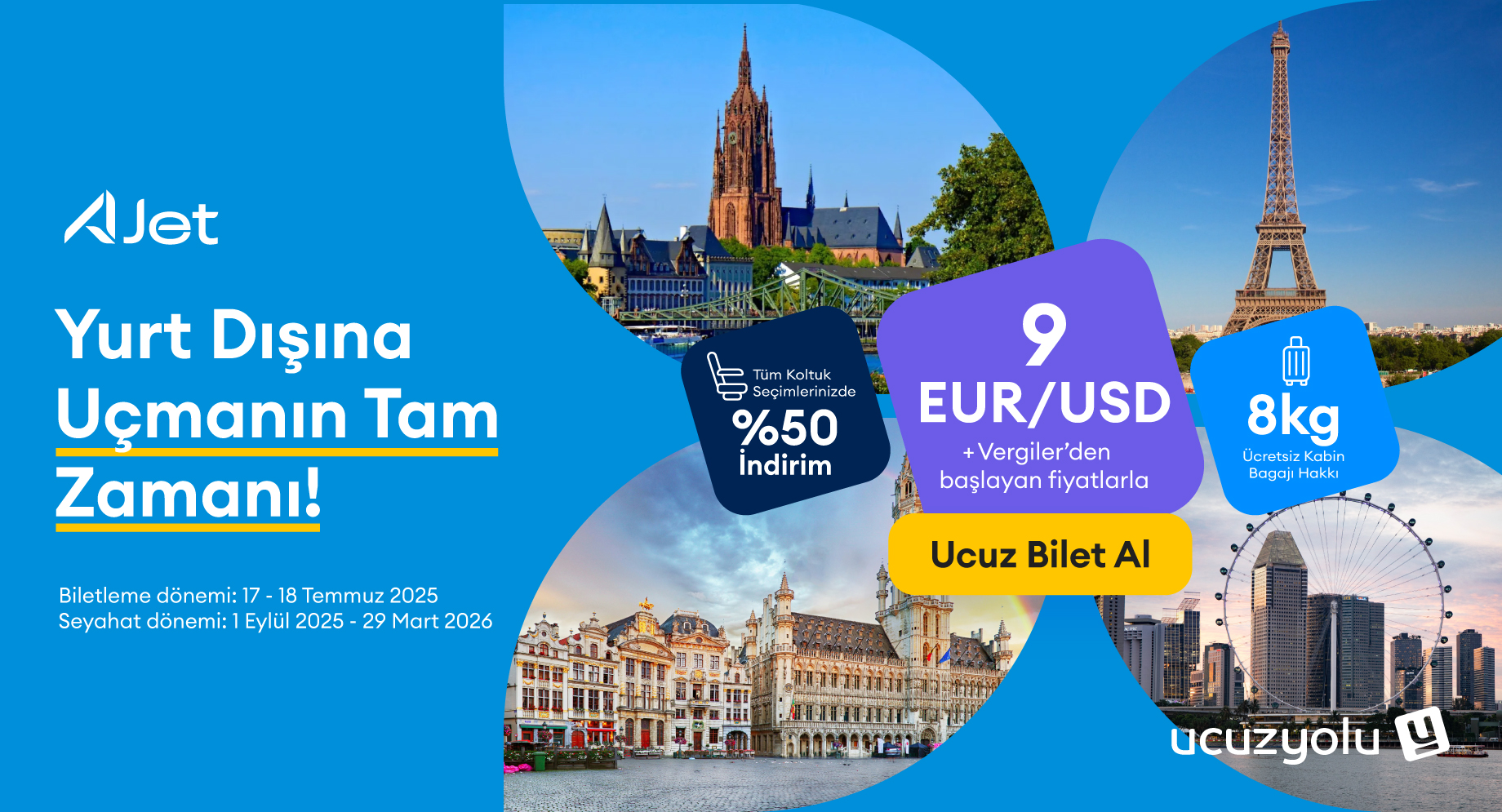 9 USD/EUR + Vergilerle Yurt Dışına Uçmanın Tam Zamanı !