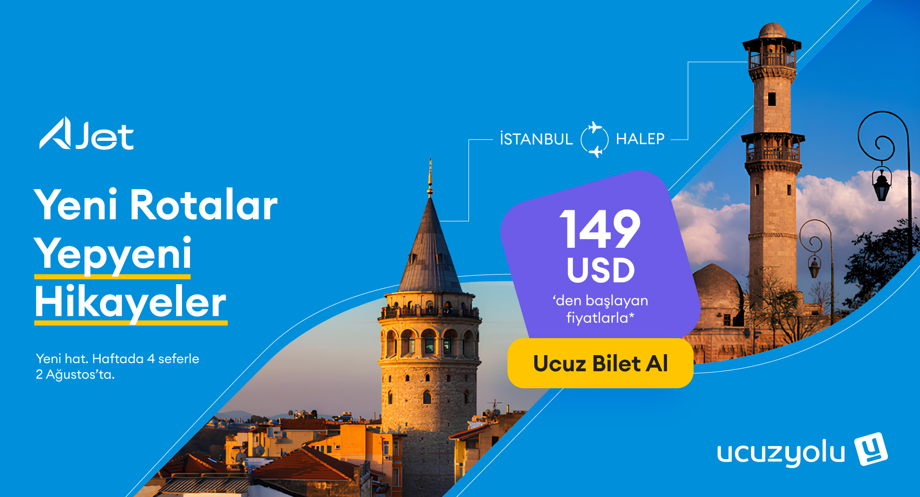  Halep Seferleri 149 USD’den Başlayan Ücretlerle Satışta!