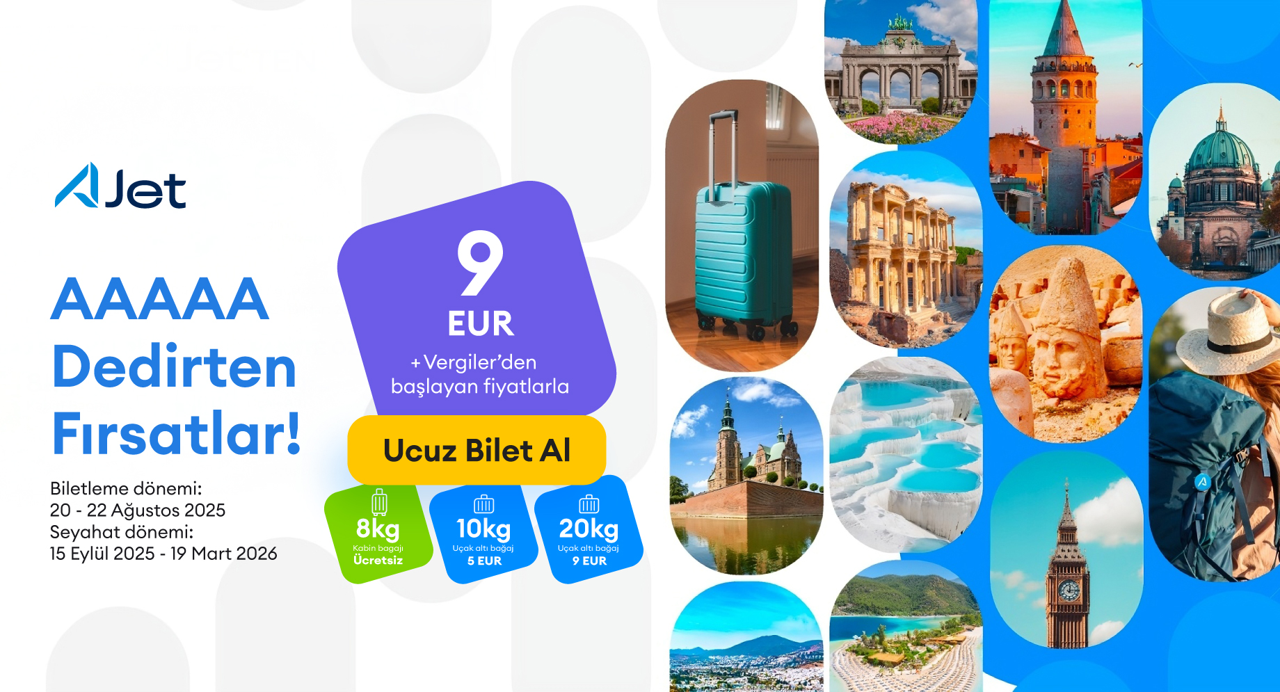 Avrupa’dan Türkiye’ye Aaa Dedirten Fırsatlar: 9€’dan Başlayan Fiyatlarla !